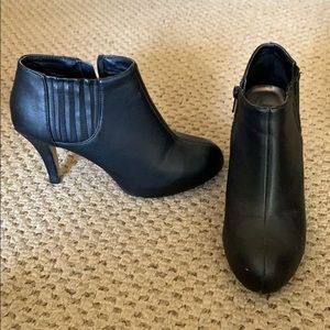 Black Ankle Heeled Booties